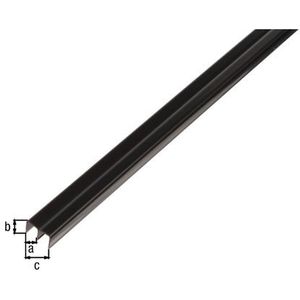 Führungsschienenprofil oben, pvc weiß, Lxlichte BxH 2000 x 6,5 x 10 mm - Alberts