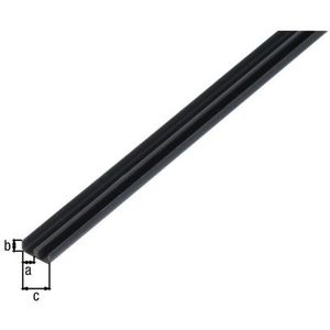 Alberts Geleidingsrailprofiel Onder Kunststof Zwart 6,5x5x18mm 2m