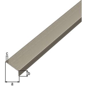 Alberts 488758 hoekprofiel | zelfklevend | aluminium, rvs-look, donker | 1000 x 20 x 10 mm