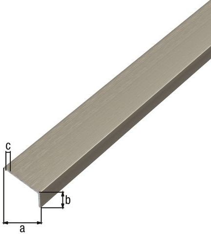Alberts - Hoekprofiel - RVS-Look - Zelfklevend - 1000 mm x 20 mm x 10 mm