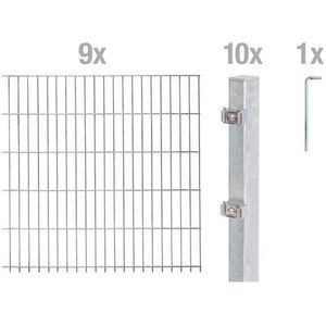 GAH Alberts Dubbelstaafmat hekwerk Basisset Hoogte: 80 - 160 cm, totale lengte: 4 - 30 m, voor plaatsing in beton (set)