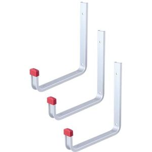 GAH-Alberts 800918 80555 Wandhaken | naar keuze in verschillende uitvoeringen | schuine | aluminium | diepte 190 mm | hoogte 200 mm | set van 3