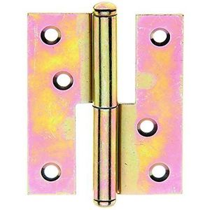 Alberts 847937 Uithangbaar scharnier | links of rechts | elektrolytisch geel verzinkt | 80 x 65 mm | set van 20