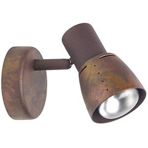 BRILLIANT LAVA 39510/56 wandlamp, E14, 40 W, draaibare kop, lamp niet inbegrepen, afmetingen: 11 cm Ø8 cm, metaal, kleur: koper