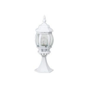 Brilliant Leuchten Sokkellamp Istria 50 cm hoogte, ø 18 cm, e27, ip23, aluminium-persgietwerk/glas, wit (1 stuk)