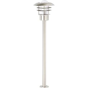 BRILLIANT lamp Terrence vloerlamp voor buiten roestvrij staal | 1x A60, E27, 60W, geschikt voor standaardlampen (niet inbegrepen) | Schaal A ++ tot E | IP-beschermingsklasse: 44 - spatwaterdicht