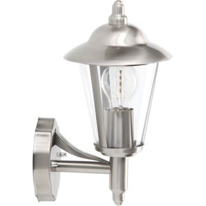 BRILLIANT lamp Neil buitenwandlamp staand roestvrij staal | 1x A60, E27, 60W, geschikt voor standaardlampen (niet inbegrepen) | Schaal A ++ tot E | IP-beschermingsklasse: 44 - spatwaterdicht