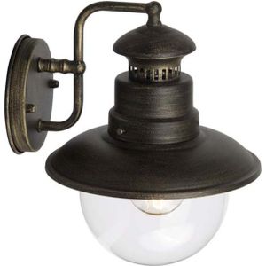 Brilliant Artu 96128/86 Buitenlamp (wand) Spaarlamp, LED E27 53 W Zwart, Goud