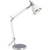 Brilliant Tischleuchte »Octavia«, 1 flammig, Leuchtmittel E27  ohne Leuchtmittel, Tischlampe chrom/weiß