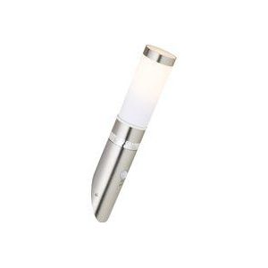 Brilliant BOLE - Buiten wandlamp met bewegingssensor - Chroom;Wit