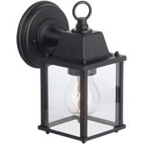 Brilliant Irvin buitenwandlamp, hangend, E27, 1 x max. 60 W, metaal/glas, zwart 96186/06