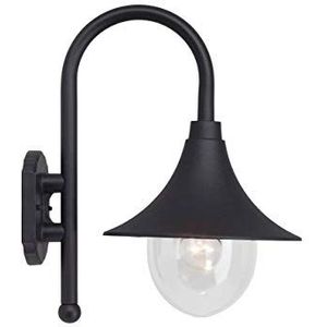 Brilliant AG Berna 41081/06 wandlamp voor buiten, aluminium/kunststof/glas, 60 W, E27, zwart