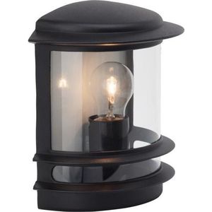 BRILLIANT lamp Hollywood buitenwandlamp zwart | 1x A60, E27, 60W, geschikt voor standaardlampen (niet inbegrepen) | Schaal A ++ tot E | IP-beschermingsklasse: 44 - spatwaterdicht