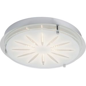 BRILLIANT lamp Cathleen LED wand- en plafondlamp 33cm chroom | 1x 15W LED geïntegreerd (SMD), (1565lm, 3000K) | Schaal A ++ tot E | Functionele plafondlamp, diameter 33 cm