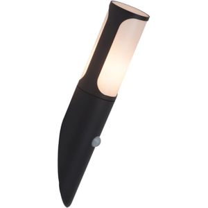 Brilliant Gap 43597/63 Buitenlamp met bewegingsmelder (wand) Spaarlamp, LED E27 20 W Antraciet