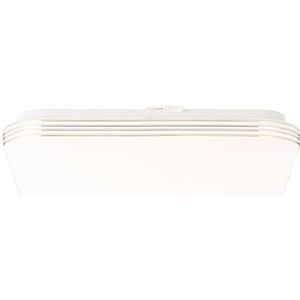 Brilliant ARIELLA Plafondlamp, Witte Plafonierre en wandlamp, 24W 3000K, 34x34cm, wit chroom,