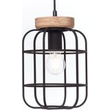 Brilliant Pendelleuchte »Gwen«, 3 flammig, Leuchtmittel E27  ohne Leuchtmittel, 142 cm Höhe, 100 cm Breite, 3 x E27, antik holz/schwarz korund