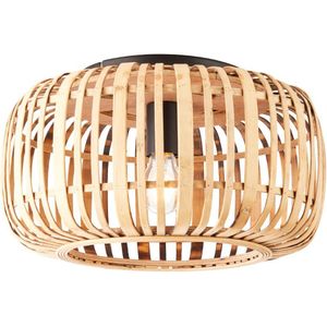 Brilliant Woodrow - Plafondlamp - E27 max 1x60W - Bamboe Bruin