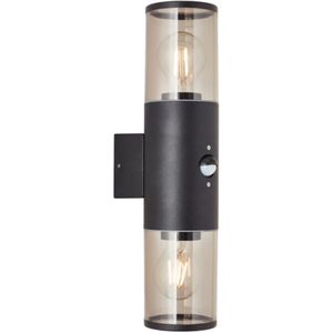 Brilliant Sergioro - Buiten wandlamp met bewegingssensor - Zwart