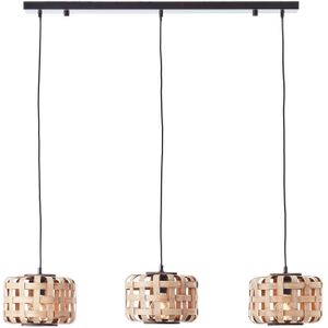 Woodline - Hanglamp - Natuur/Zwart - Bamboe + Zwart