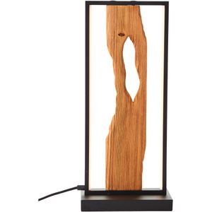Brilliant - Chaumont - Tafellamp - Zwart/Hout - LED 10W