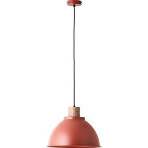 Hanglamp - Rood - Metaal/Hout - Variabele Kabellengte