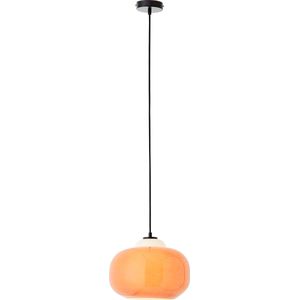 Hanglamp - Oranje - Glas/Metaal - Variabele Kabellengte