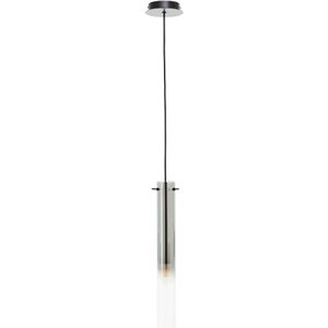 Brilliant Hanglamp Glasini Zwart Rookglas E14