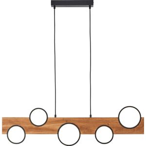 Cheesy - Hanglamp - Zwart en Bruin - LED - Dimbaar