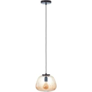 Brilliant Kaizen hanglamp, Ø 25 cm, barnsteen, glas