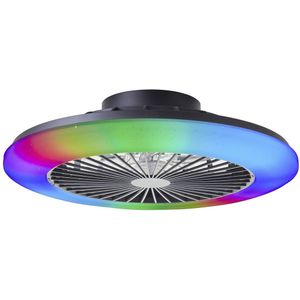 Brilliant - Salerno - Plafondventilator - Zwart - LED 40W - Dimbaar