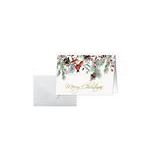 Weihnachtsmotiv-Karte "Red berries and pine cones", A6 (A5), 250g/m², 25 Stück, Weißkarton, Inkjet- & Laserdrucker