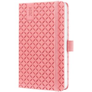 Sigel Agenda 2024 - Jolie Flair - A6 - Hardcover - 7 Dagen / 2 Pagina's - Rose Pink - SI-J4110