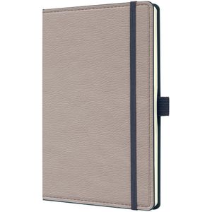 SIGEL C2453 agenda weekkalender 2024, lederlook, ca. A5, beige, hardcover, 192 pagina's, elastiek, penlus, archieftas, PEFC-gecertificeerd, conceptum