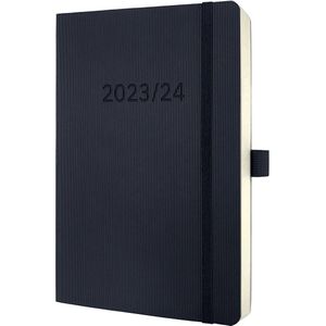 Sigel agenda 2023/2024 - Conceptum - A5 - softcover - 2 pagina's / 1week - 18 maanden - zwart - SI-C2406