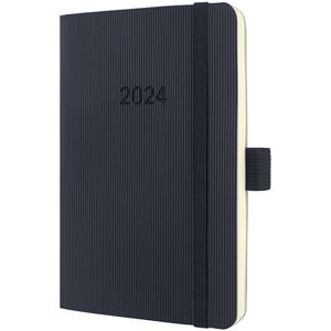 Sigel agenda 2024 - Conceptum - A6 - softcover - 2 pagina's / 1 week - zwart - SI-C2423