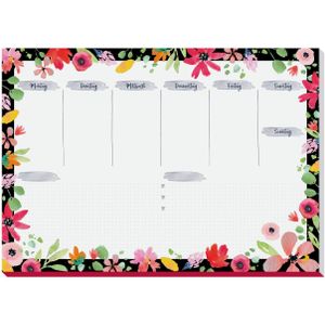 SIGEL Schreibtischunterlage Flower Love weiß/bunt 30 Blatt