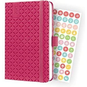 SIGEL J3104 Jolie weekkalender 2023, hardcover, 9,5 x 15 cm, 174 pagina's, roze