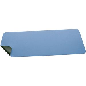 SIGEL SA602 Bureauonderlegger - oprolbaar - waterdicht - antislip - hoogwaardig imitatieleer - blauw, groen - dubbelzijdig - 80 x 30 cm