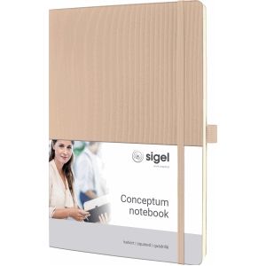 Sigel Notizbuch Conceptum A4 97 Blatt Softcover kariert 80g beige