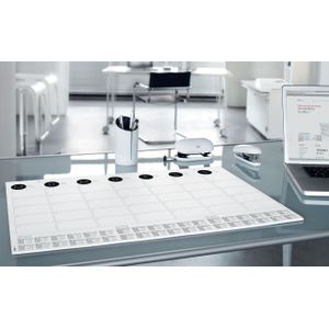 Sigel bureauonderlegger - 59,5x41cm - wit - maandplanner - 12 vel - kalender 2023/24/25 - SI-HO550