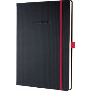 Sigel notitieboek - Conceptum RED Edition - A4 - zwart - hardcover - ruit - 194 pagina's - 80 grams papier - SI-CO660