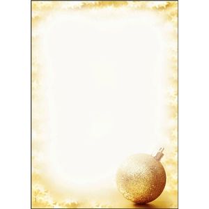 !Kerstpapier Sigel A4 90grs gouden kerstbal 100 vel