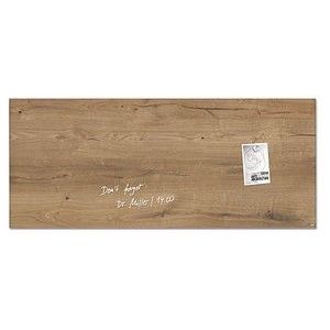 Glas-Magnetboard artverum Design Natural-Wood 130x55 cm