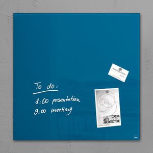 SIGEL Glas-Magnettafel 48,0 x 48,0 cm petrolblau