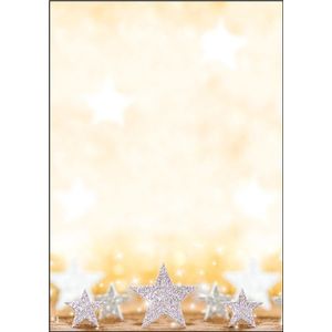 SIGEL - DP029 - Kerstbriefpapier - Wit - Goud - Zilver - 100 Vellen - A4 - 90 g/m²