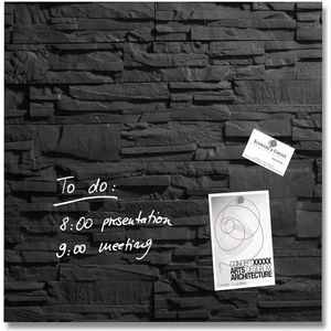 Be!Board B1100 magnetisch glasbord, magnetisch prikbord, whiteboard, droogwisbord, 45 x 45 cm, zuiver wit
