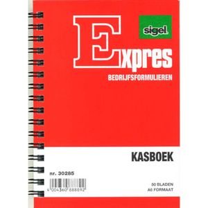 Sigel Kasboek Spiraal Gebonden - Expres - A6 Staand - 50 Vel - SI-30285