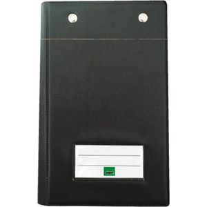 sigel® Kassenblockmappe KC626, 120 x 180 mm, mit 2 Metallklemmen und Stifthalter