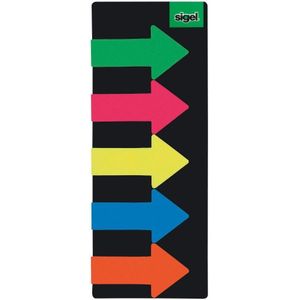 sigel TRANSPARENT Haftmarker farbsortiert - 5 x 25 Streifen